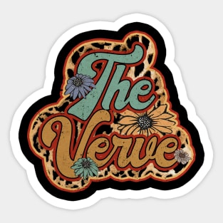 Personalized Flowers The Verve Proud Name Vintage Beautiful Sticker